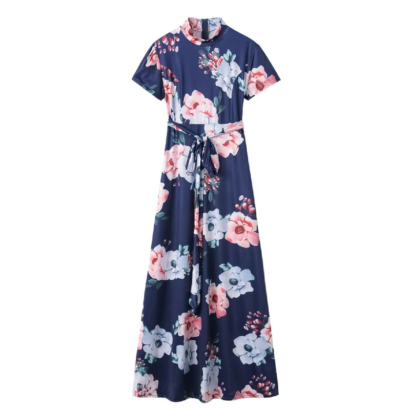 

Hot Sale In Europe And America Autumn Winter 2021 Leisure Printing Bandage Summer Party Women's Wear Dresses Vestido Vfemage