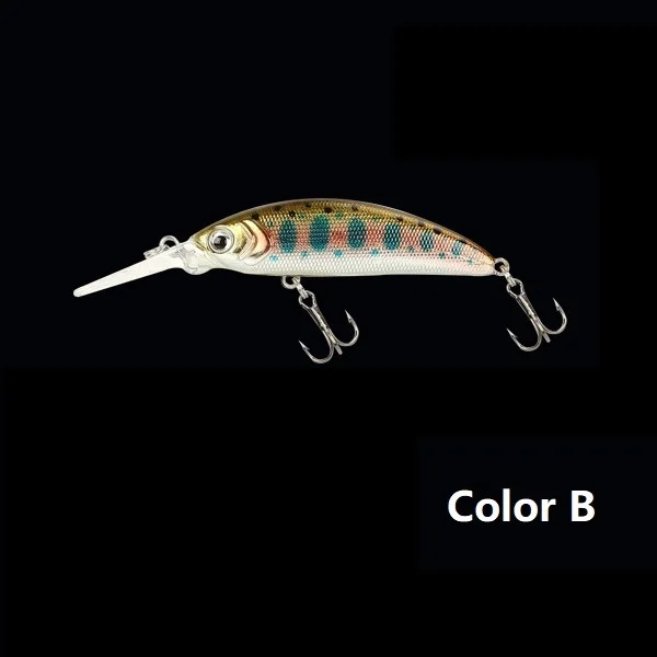 Color B Новинка, мини приманка для рыбной ловли, гольян, 5 см, приманка, Реалистичная, Свинг, маленькая рыба, жесткая, для глубокого дайвинга, приманки, высокое качество, вибрация, Япония, ima, 50ss - Цвет: Color B