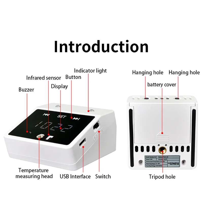 Детский термометр Инфракрасный цифровой ЖК-дисплей измерение тела лоб ухо