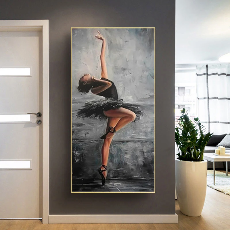 

Nordic Elegant Ballet Dancer Canvas Painting Wall Art Modern Figure Posters Prints for Living Room Pictures Home Cuadros Decor