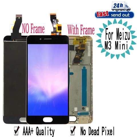 5,0 "ЖК-дисплей для MEIZU M3 Mini LCD дисплей кодирующий преобразователь сенсорного экрана в сборе Замена с рамкой для Meizu M3Mini