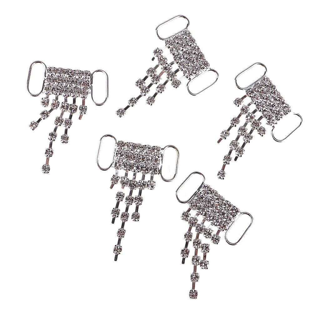 

5 Pieces Tassels Crystal Rhinestone Bikini Connector Garment Decoration Chain