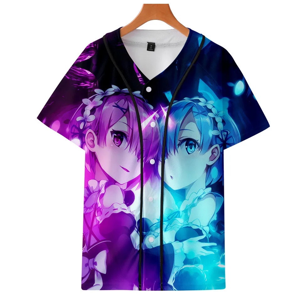 Новинка 3D принт для женщин и мужчин аниме Re:zero Rem Ram Милая футболка девочек
