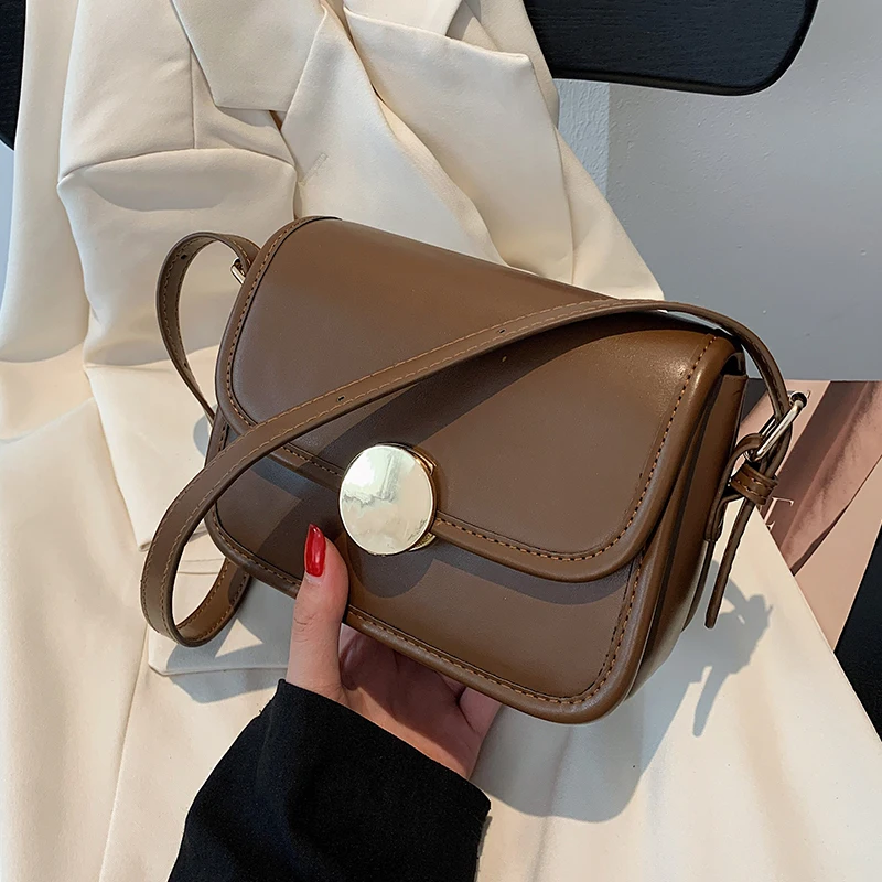 

Senior Retro Bag 2021 New Female Bag Autumn Messenger Bag Fashion Shoulder Bag Square Bag Width: 19cm