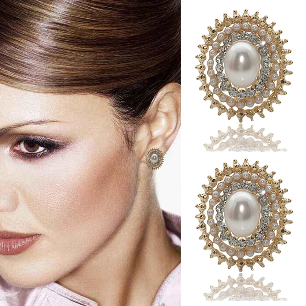 Серьги-клипсы с имитацией жемчуга в Корейском стиле | Украшения и аксессуары