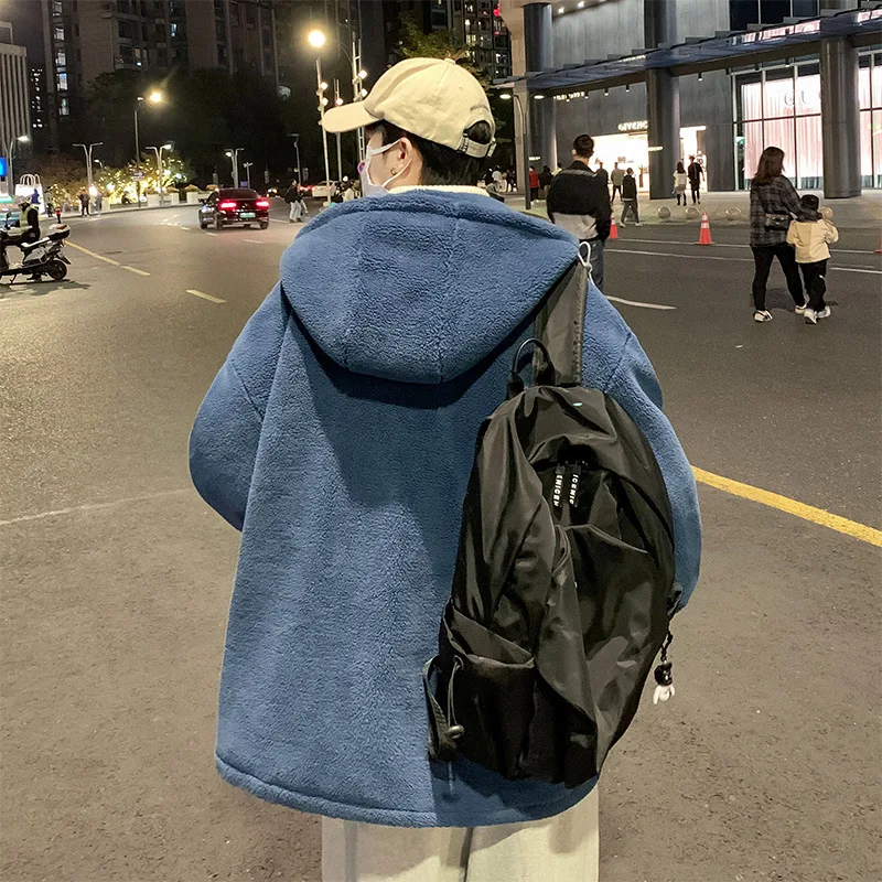 Кашемировое пальто из ягненка мужское зимнее хлопковое 2021 утепленная хлопковая