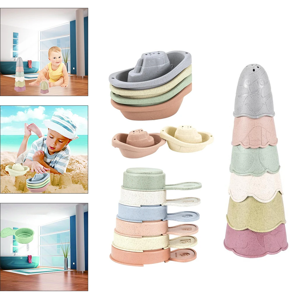

6PCS Nesting & Stacking Cups Building Tower Interactive Fun Party Toys Game
