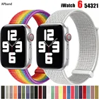 Ремешок нейлоновый для apple watch band 44 мм 40 мм 42 мм 38 мм 40 44 мм, аксессуары для умных часов Solo Loop, iWatch Series 3 4 5 6 7 se