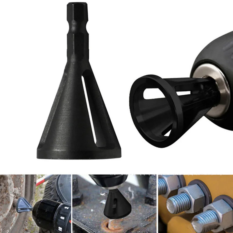 1PCS 3/6 triangle Stainless Steel Deburring External Chamfer Tool Drill Bit Remove Burr Silver Tire Repair Tools | Автомобили и