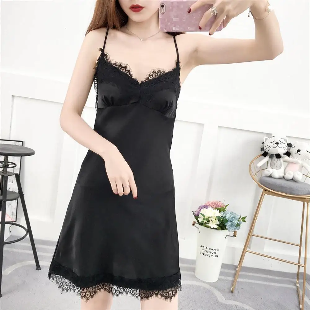 Пикантные женские ночные рубашки кружевное Ночное платье в стиле пэчворк