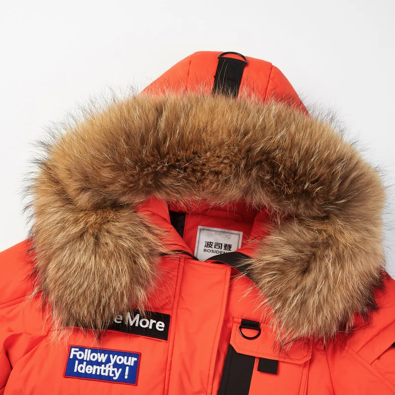 BOSIDENG новая жесткая зимняя утолщенная гусиная пуховая куртка для женщин