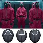 Маска для маскарада, ТВ-кальмар, 2021, аксессуары для косплея, маскарада, реквизит, черные маски для лица, маскарин, косплей на Хэллоуин