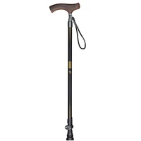 pioneer 1 pcs aluminum walking sticks ultralight t handle trekking pole quick locking anti slip cane 2 sections for elderly