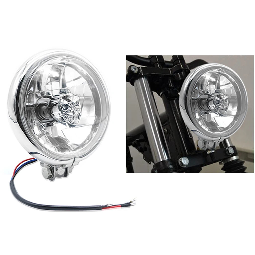 

12V 40W Motorcycle Universal Front Headlights LED Head Lights for Cafe Racer Bobber Motorcycles (6 inch)