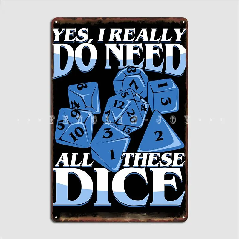 Да, мне действительно нужны все эти металлические таблички в виде игральных костей, персонализированные настенные постеры для дома Да, мне действительно нужны все эти металлические таблички в виде игральных костей, персонализированные настенные постеры для дома