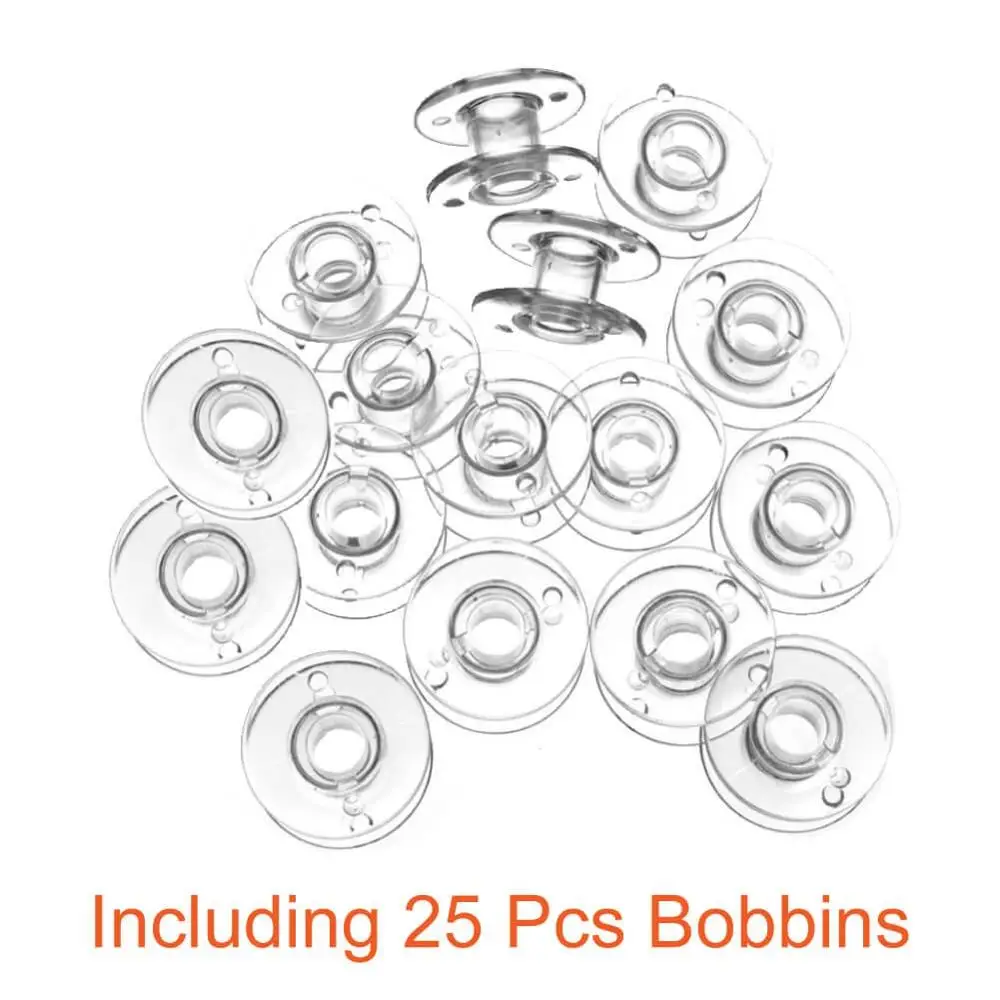 25 шт. Кристальный бобины катушки для швейных машин с ящик хранения Brother Singer Janome