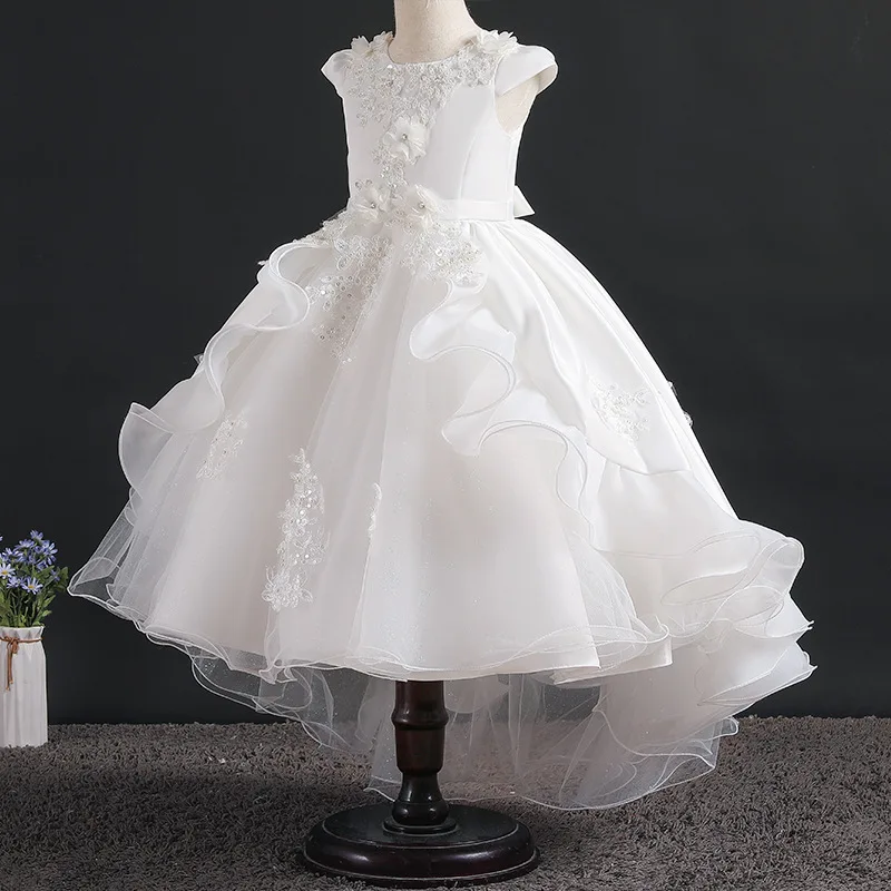 Детские платья с цветами для девочек вечерние из тюля на свадьбу день рождения