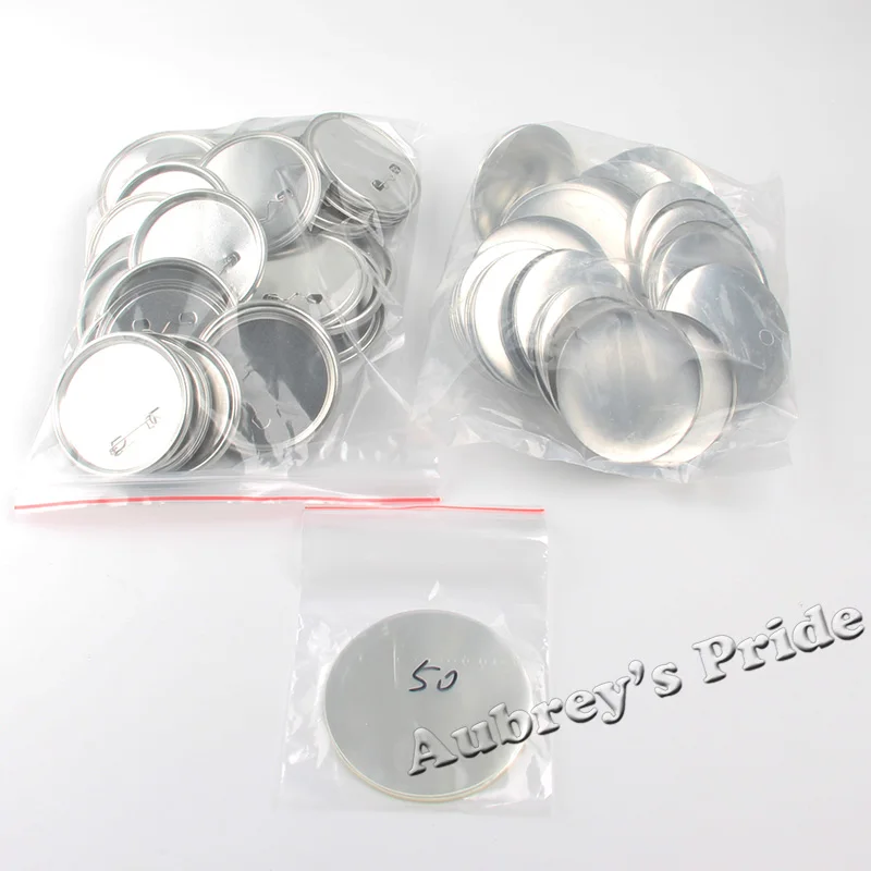 50pcs 3" 75MM New Blank Pinned Back Metal Pinback Button Supply Materials Parts for Badge Button Maker