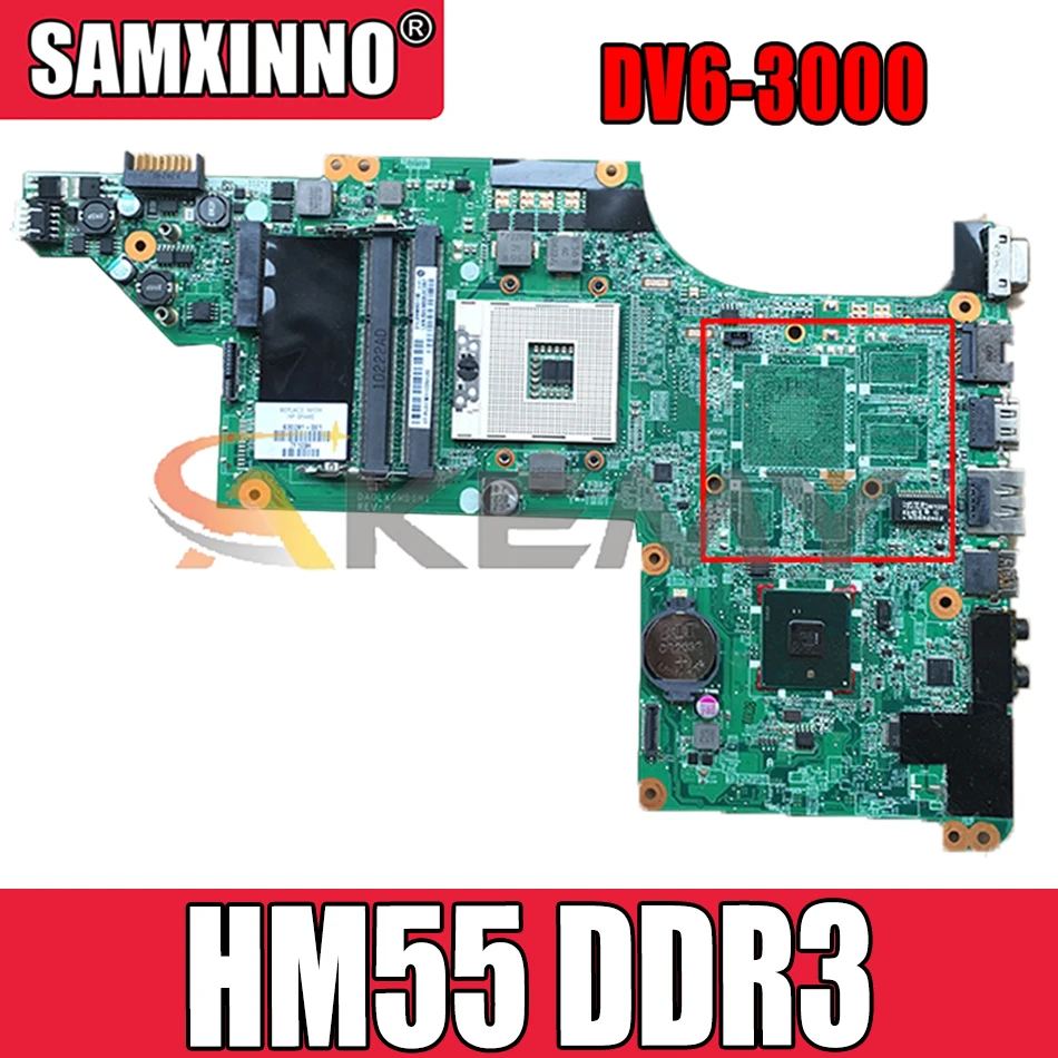 615281-001 615281-501 для струйного принтера HP Pavilion DV6-3000 материнская плата ноутбука DA0LX6MB6H1