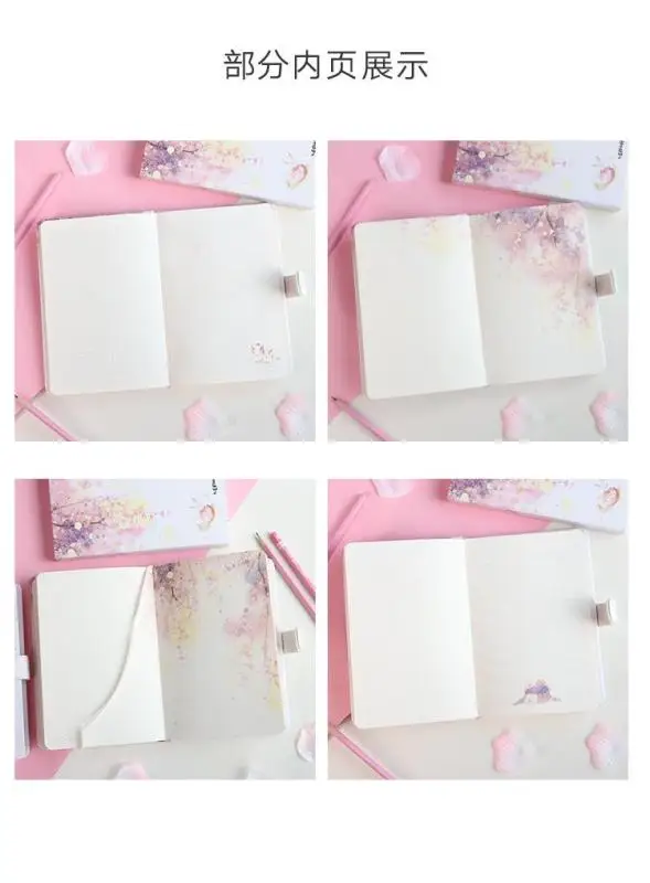 Ежедневник A5 в розовой твердой обложке офисный и школьный кавайный журнал клетку