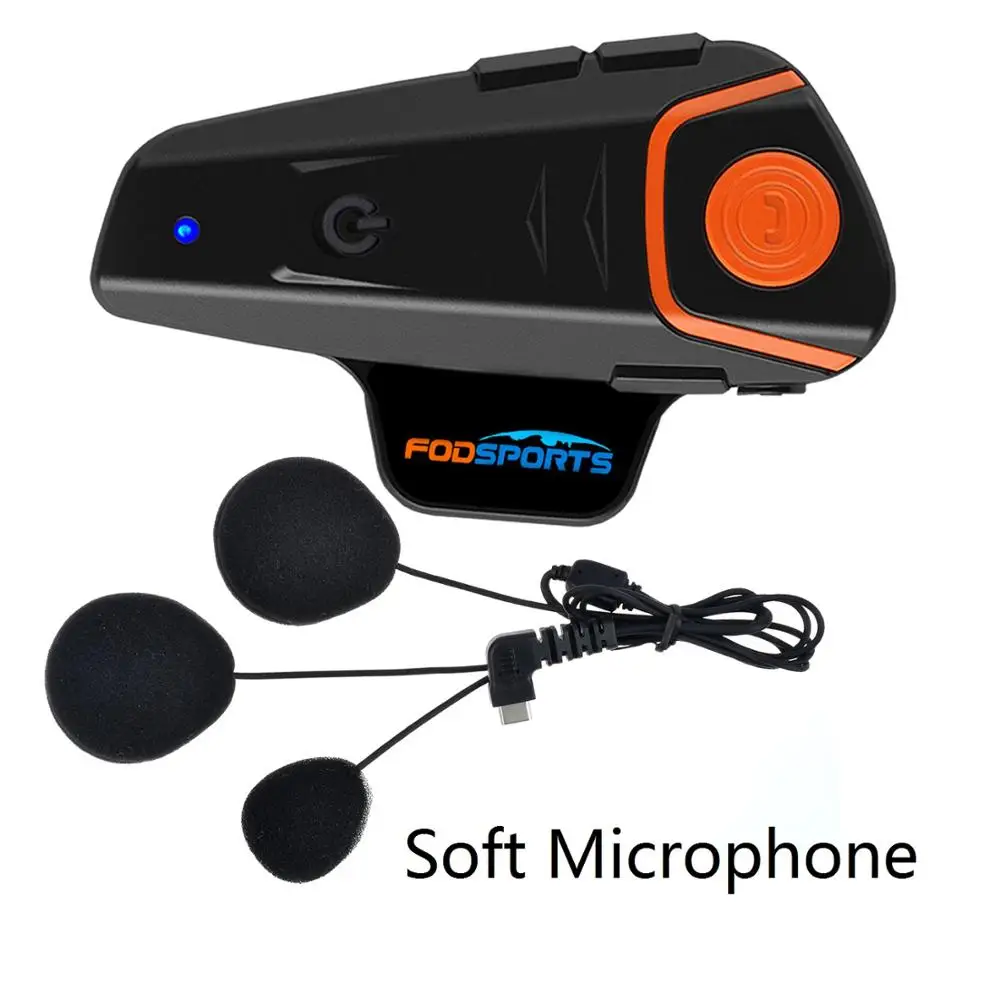 For Full Face Helmet Fodsports BT-S2 Pro мотоциклетный шлем гарнитура беспроводной Bluetooth водонепроницаемый переговорный Intercomunicador Moto FM - Цвет: For Full Face Helmet