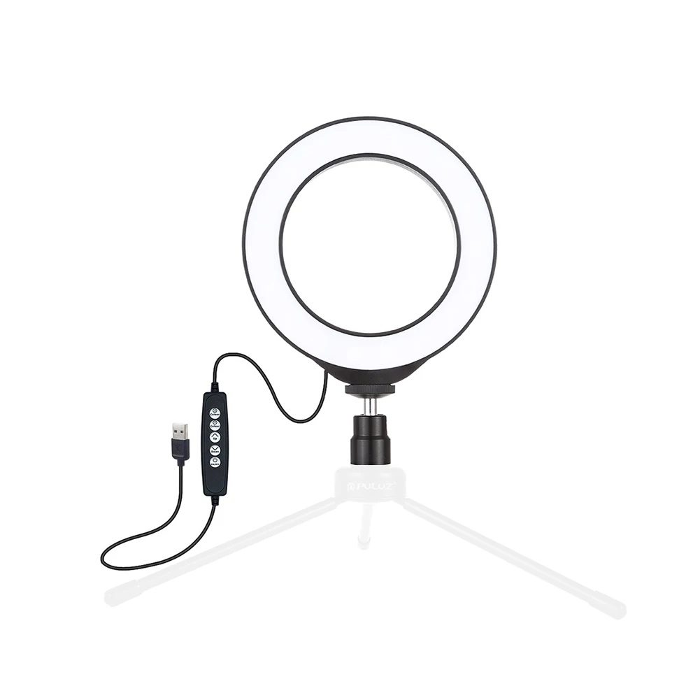 

Photography LED Selfie Ring Light 12CM Dimmable Camera Phone Ring Lamp 4.7inch With Table Tripods For Makeup Video Live Studio