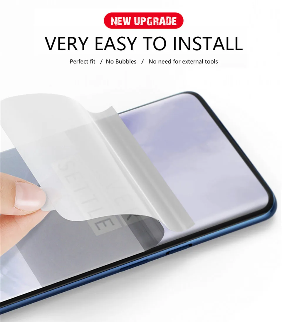 30D изогнутая мягкая Гидрогелевая пленка для Oneplus 7 Pro Защита экрана для Oneplus 6 6T 7T полное покрытие защитная пленка не стекло телефон защитное смартфон гидрогель