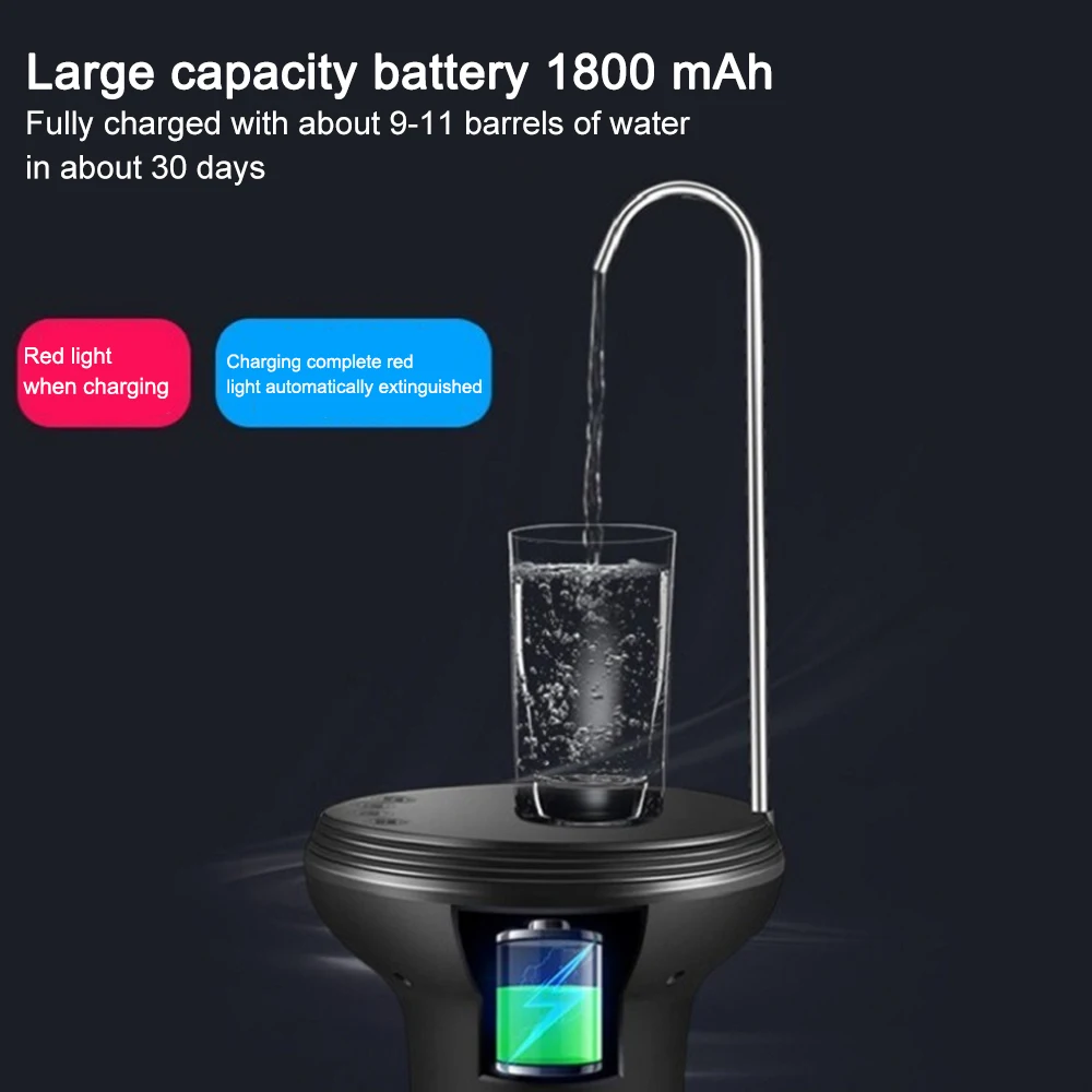 Автоматический Электрический водяной насос, Диспенсер, USB, портативный Электрический зарядный водяной насос, ведро, бутылка, диспенсер для дома, офиса