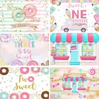 Фон для фотосъемки детей на день рождения с изображением мороженого торта разбивания игрушек магазина фотосъемка сладкий один два три ребенка фон для фотостудии