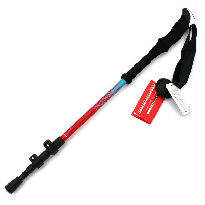 

Aluminum Alloy Trekking Hiking Stick 3-section Retractable Wear-resistant Alpenstock X85