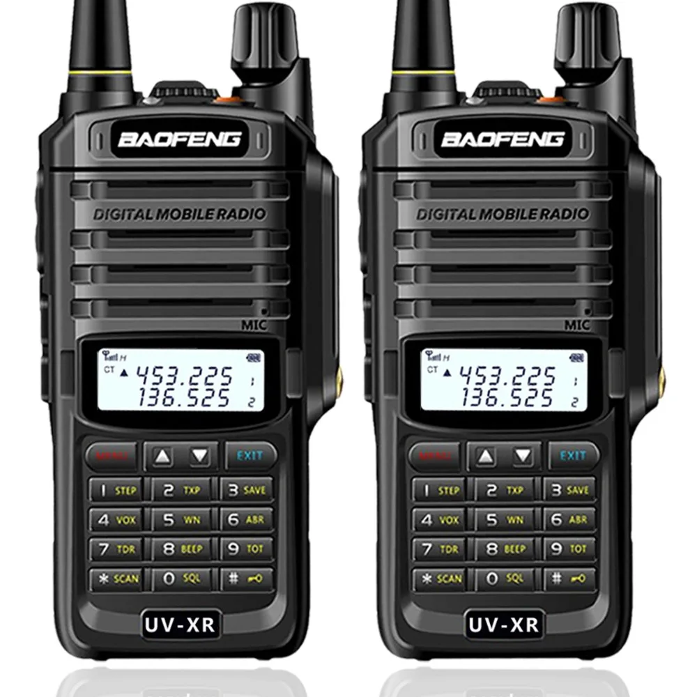 2 шт. Baofeng UV-XR 10 Вт Высокая мощность IP67 Водонепроницаемый двухстороннее радио Двухдиапазонная портативная рация для охоты, пешего туризма, дождя