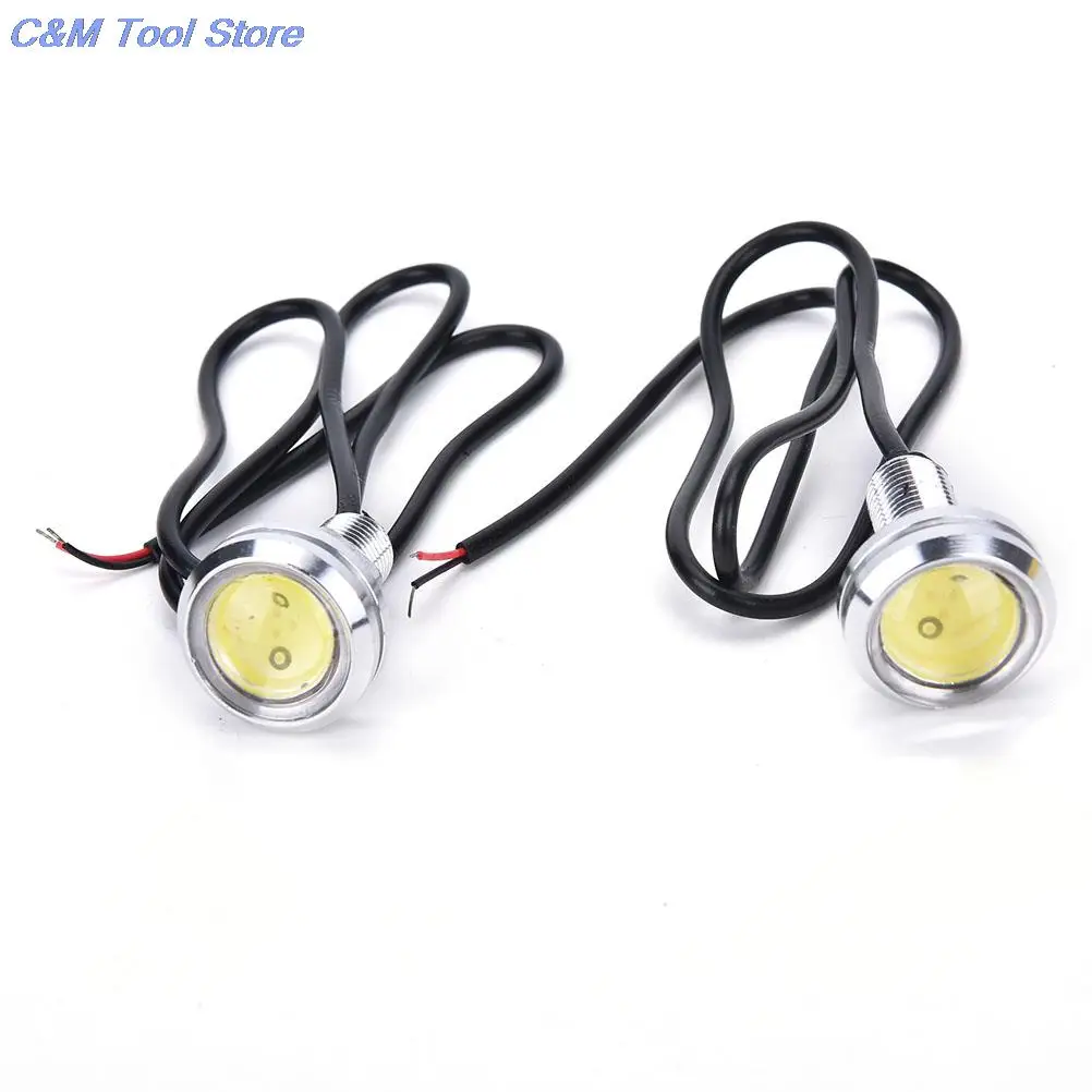 2PCS 23mm 10W 12V LED Eagle Eye White Daytime Running DRL Light Tail Car Auto | Headlight Assembly