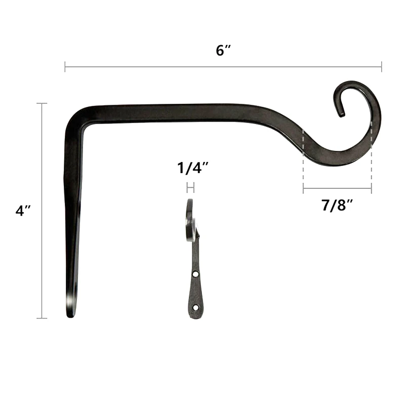 

Hanging Wall Brackets Hook Decoration for Lantern Planter Basket Balcony Garden JAN88
