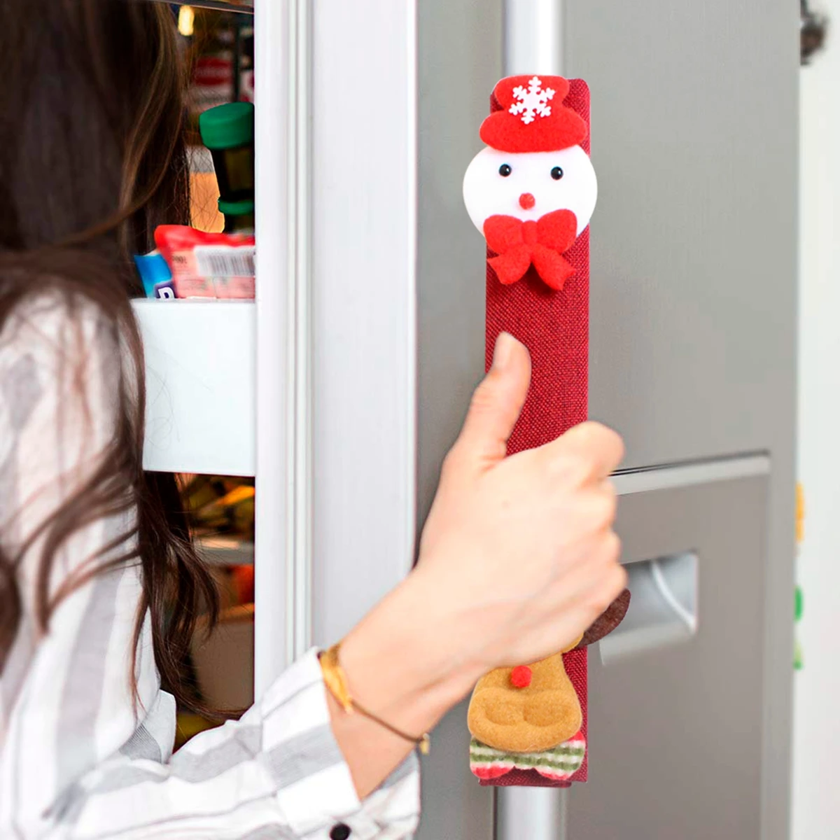 QIFU декор для холодильника Рождественские украшения для дома Navidad Санта Клаус новогодний Декор
