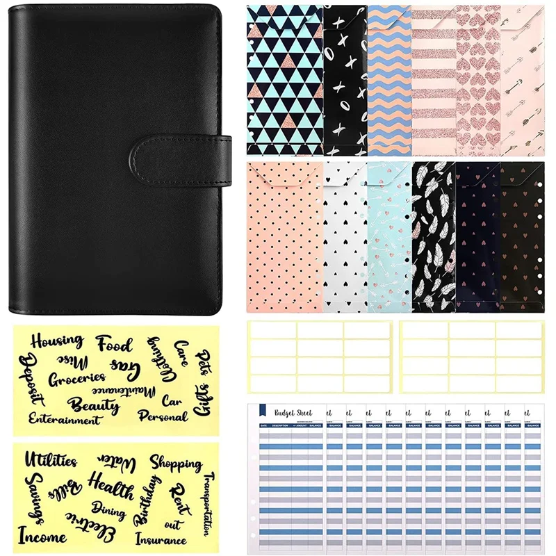

29 Pcs A6 Budget Binder Set,System Budget Planner Organizer for Your Passport,Tickets,Cards,Etc,Convenient
