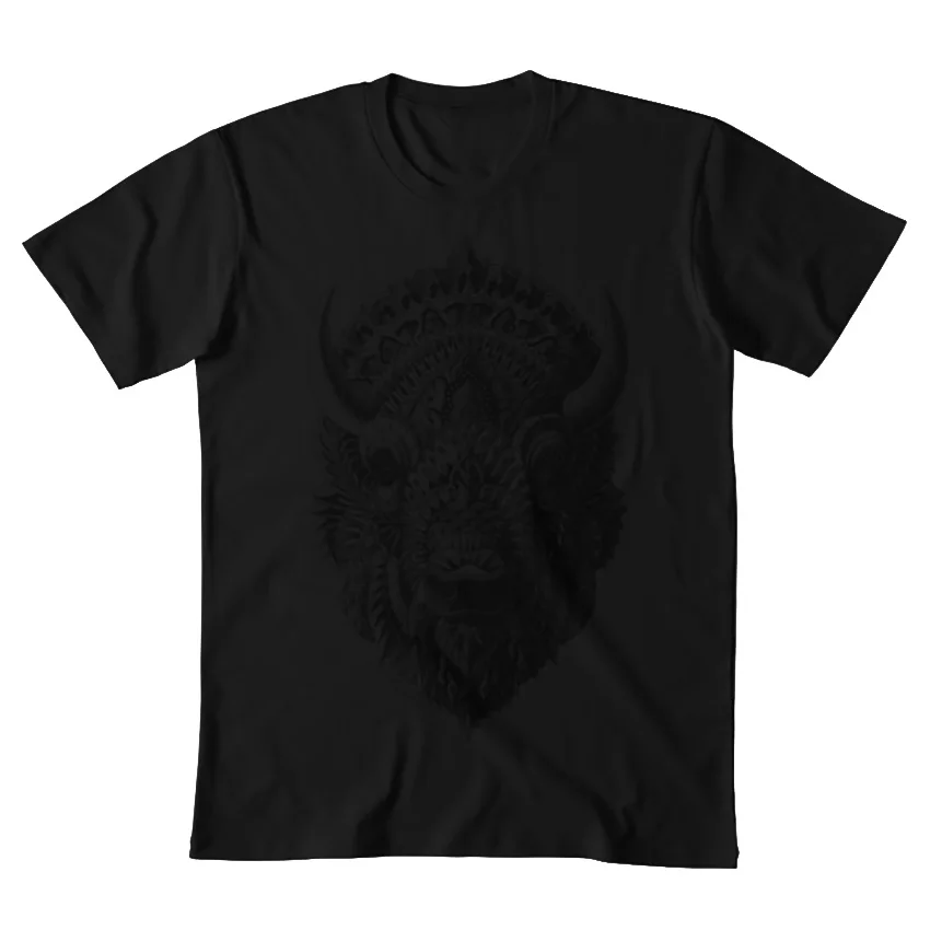Мужская футболка Bison buffalo bull alpha ben kwok bioworkz com pattern|Мужские футболки| |
