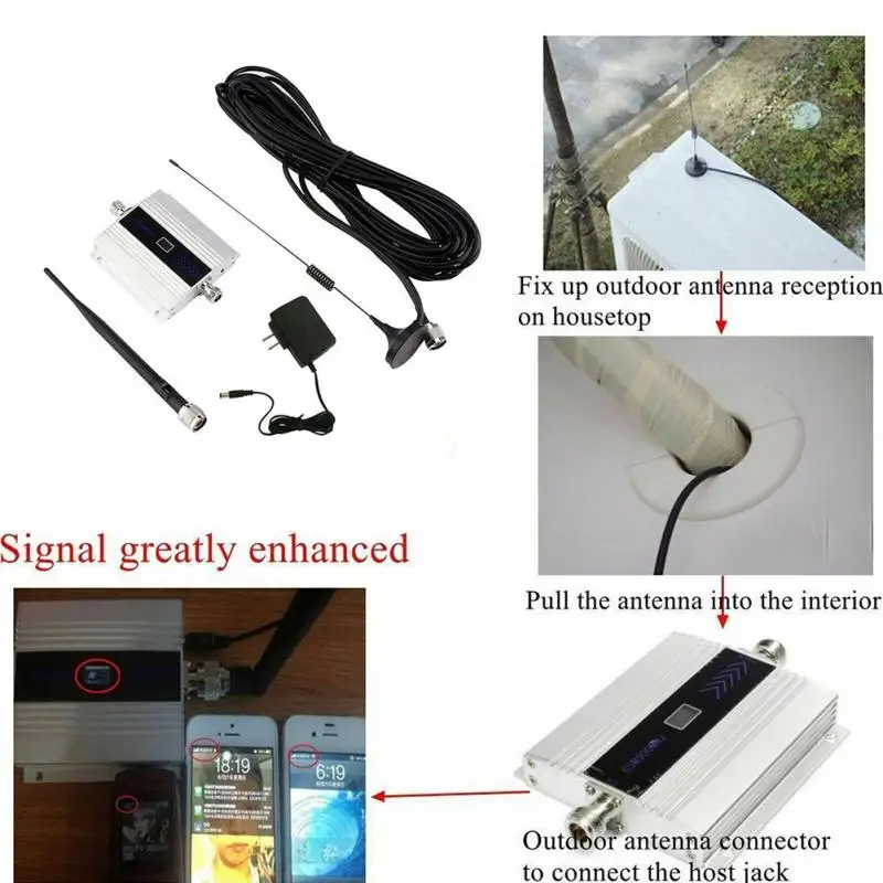 Мини GSM ретранслятор с ЖК-дисплеем 2G/3G/4G 900 МГц усилитель сигнала мобильного