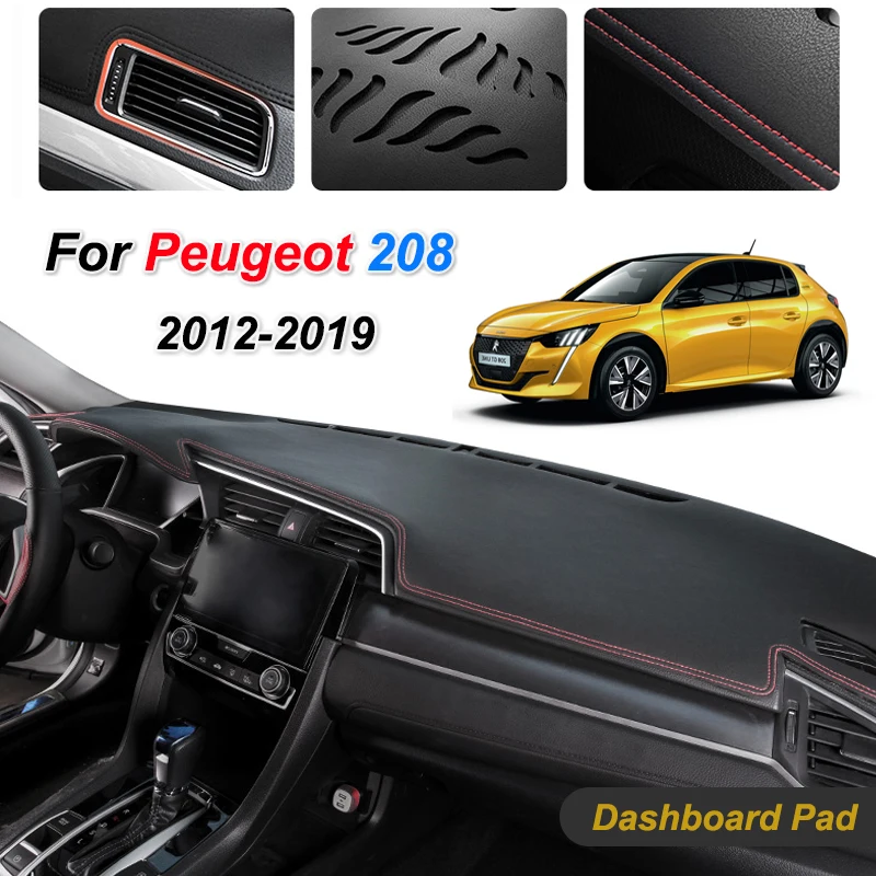 Противоскользящий коврик для Peugeot 208 2012 2019 Накладка приборной панели