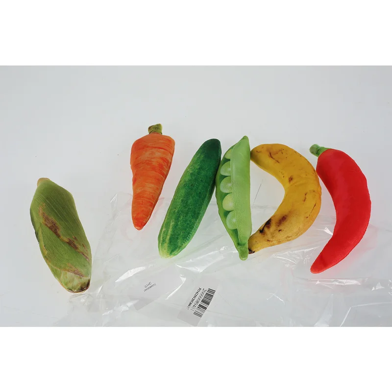 

6PCS Cat Catnip Toys Interactive Banana Corn Vegetables Shape Toy Playing Chewing Teeth Cleaning Relieve Anxiety Kitten Supplies