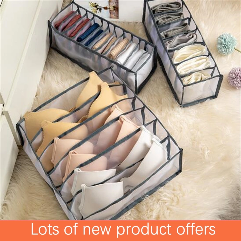 

Foldable drawer storage box socks underwear tie bra storage box home closet storage box drawer sorting compartment box