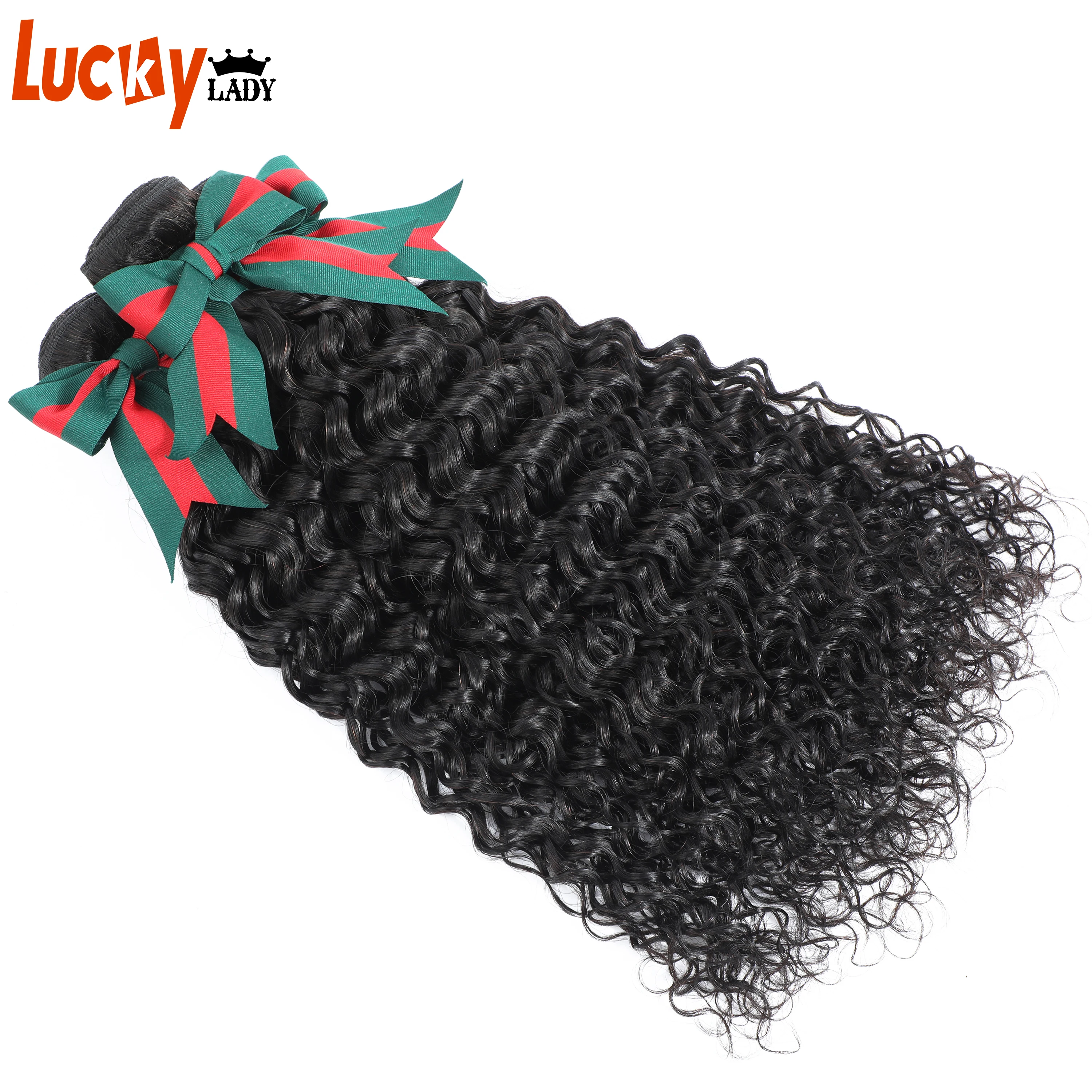

Brazilian 28 30 Inch Water Wave Bundles 1/3/4 Pcs 100% Human Hair Extensions Lucky Lady Sew In Hair Weaves Bundles Natural Color