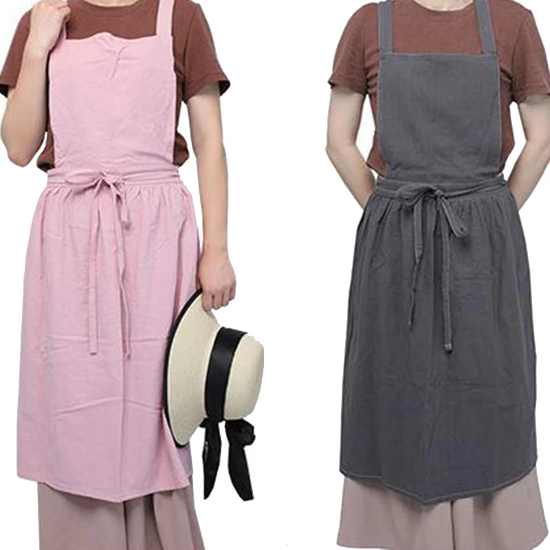 Комплект из 2 предметов Простой Цветочный фартук хлопка и льна для садоводства