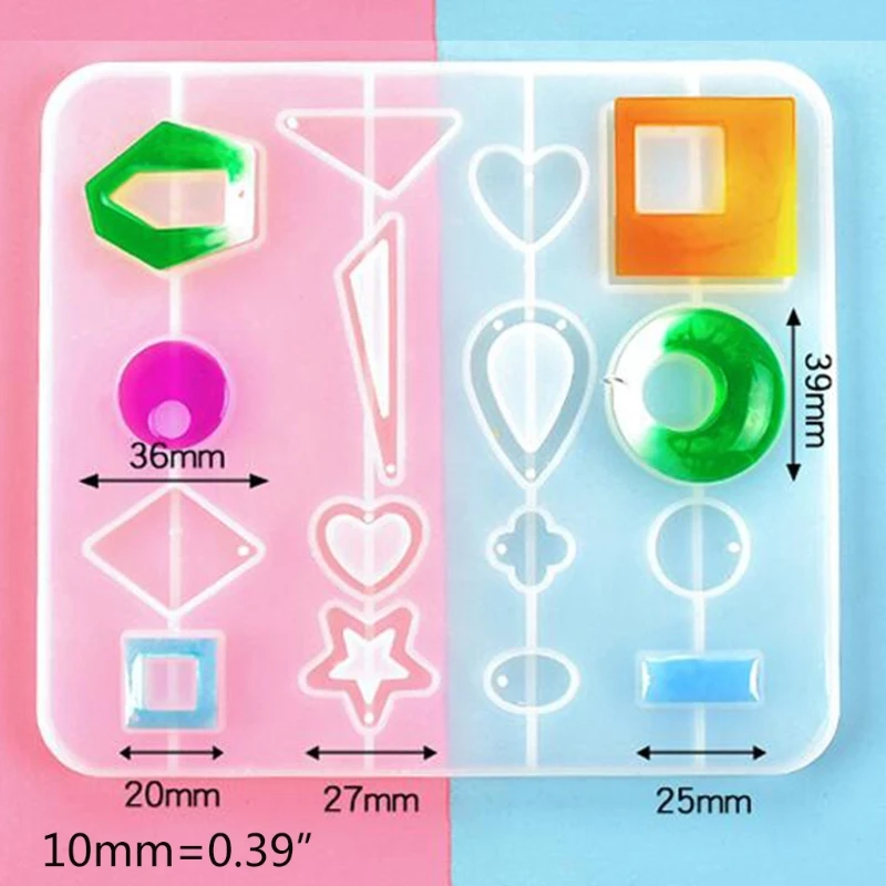 

Handmade Crystal Epoxy Resin Mold DIY Necklace Pendant Casting Silicone Mould