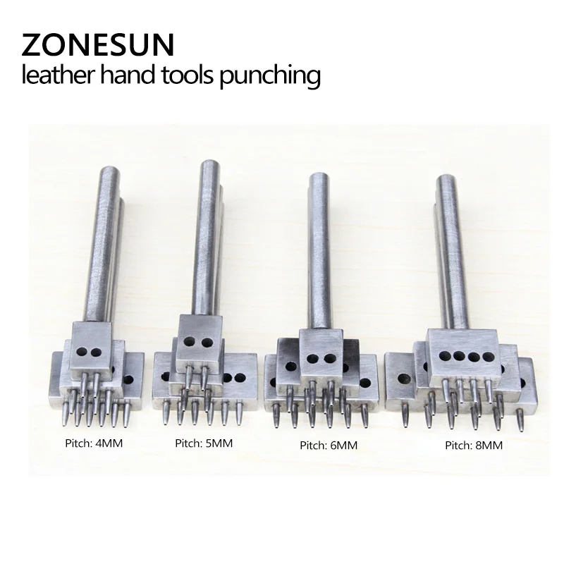 Дыроколы для кожи ZONESUN шаг 4 5 6 мм сделай сам ручная перфорация круглые