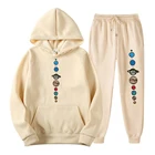 Осенне-зимний комплект с худи мужские модные флисовые толстовки Брендовые брюки Повседневный костюм для бега спортивный костюм Свитшот женский пуловер