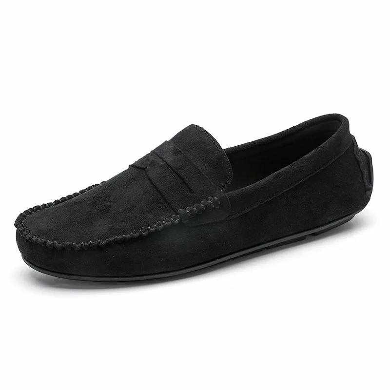 

2021 Spring Autumn New British Style Loafers for Man Breathable Light Slip-on Shallow Flat Leather Casual Shoes Waterproof