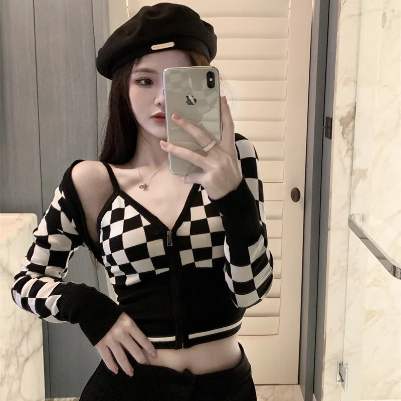 

CMAZ 2021 Autumn Winte Sweater Women Tops Knitted Pullover Korean Style Cardigan Soft Warm Pull Thick Outwear
