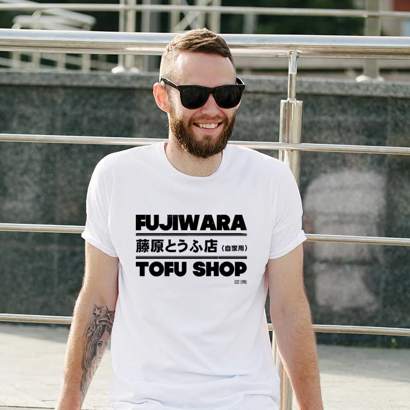 

Fujiwara Tofu Shop Tee 100% Cotton Newest T Shirt Custom O Neck T-Shirts Streetwear 3D Printed Tops T Shirt Boyfriend Gift