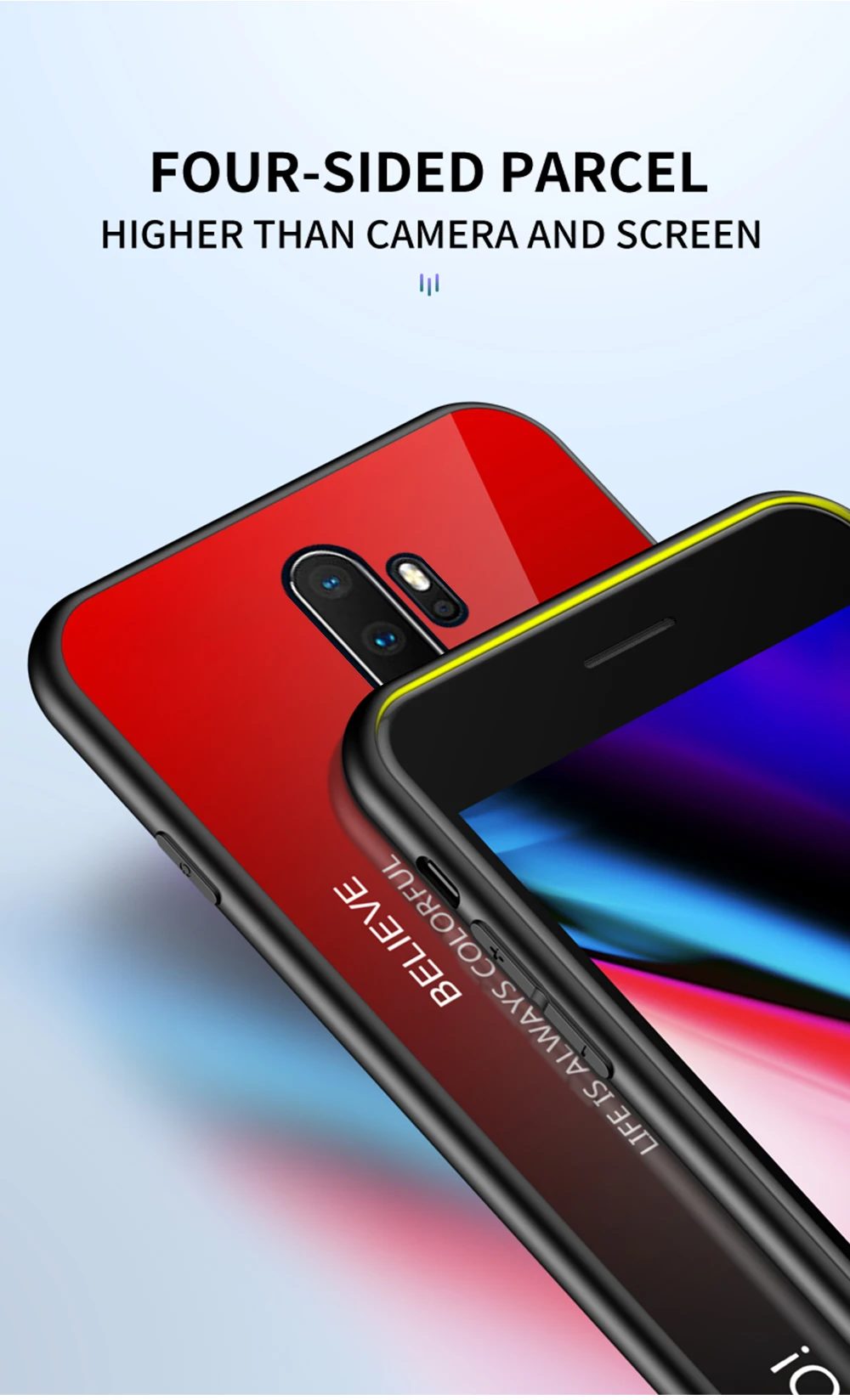 Для OPPO A9 A5 чехол Роскошный Жесткий закаленное стекло модный градиент Защита задняя крышка чехол для OPPO Realme 3 5 Pro shell