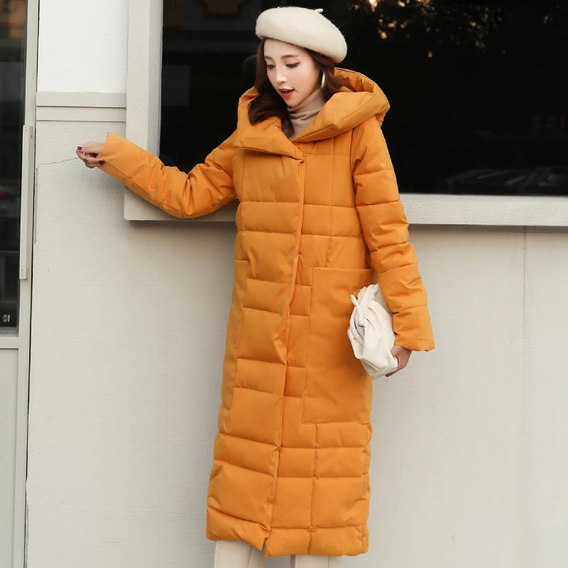 

Winter Long Parkas Female Stand Collar Women's Jackets 2020 Solid Thick Cotton Padded Big Pockets Casual Overcoat Female Coat